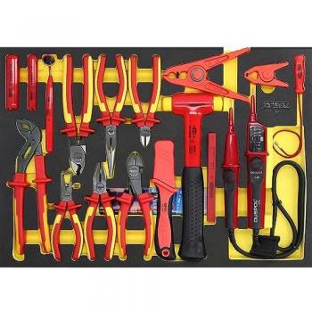 Juego de Alicates Ergotorque VDE KS Tools 117.6117 en Inserto de Gomaespuma, 17 Piezas