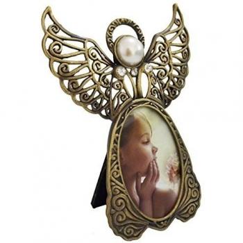 Giftgarden® Picture Frame - Tyrael Angel Wings Metal Picture Frames for Table Top Ornament 3 x 2-inch