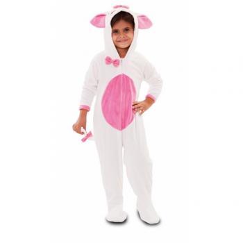 Disfraz de Gatita rosa y blanco para niña