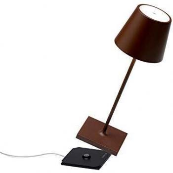 Lámpara de Mesa LED Poldina Mini Corten Recargable IP65 2,2W 200lm Regulable