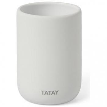 Vaso portacepillos Soft Pergamon Blanco