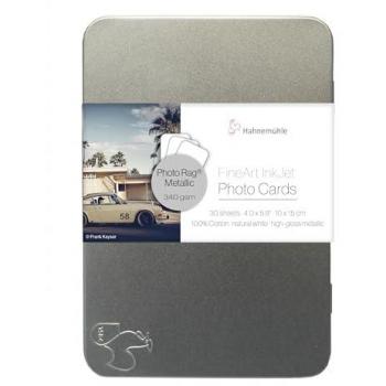 Hahnemühle Photo Rag Metallic Inkjet Photo Cards, 340gsm, 4x5.9, High-Gloss Finish, 30 Sheets