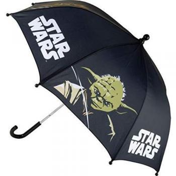 Mercopol 9353 Ombrello per Bambini Yoda Star Wars, Nero