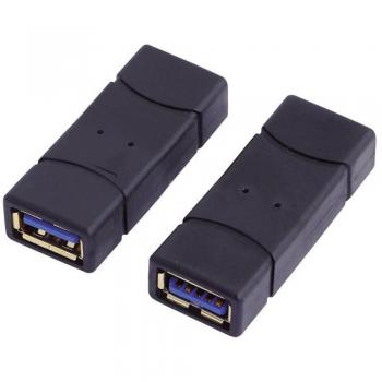 Adaptador USB 3.0 LogiLink Tipo A Hembra a Hembra AU0026 con conectores dorados