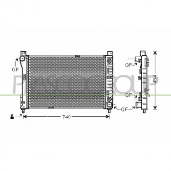 Radiador de refrigeración del motor PRASCO ME026R001 para MERCEDES-BENZ