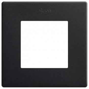 Marco 1 elemento para mecanismos IP44 marca SIMON, modelo 27192610-098, color negro mate