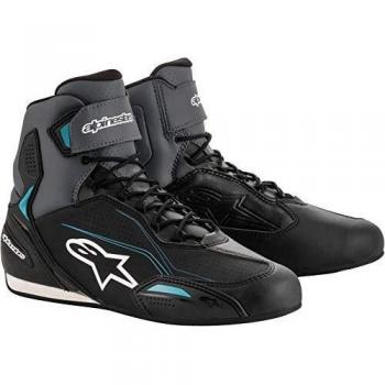 Alpinestars Women's Stella Faster-3 Black/Gray/Ocean Motorcycle Shoes