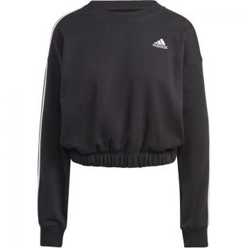 Adidas Essentials 3-Stripes Crop Sweatshirt for Women - Black/White