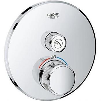 Grohe 29118000 Grohtherm Smartcontrol Termostato con Un Chorro Regulable, Cromo, Redondo