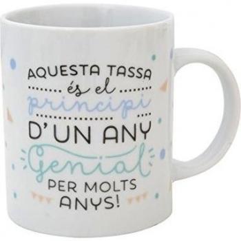 Mr.Wonderful - Taza Esta taza es el principio de un año genial ¡feliz cumpleaños! con contenido en catalan