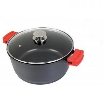 We Cook Ecostone Cazuela Alta, Acero Inoxidable, Negro, centimeters