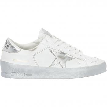 Stylish Women's White Lace-Up Sneakers - Golden Goose Stardan Size 7 US (37 EU)