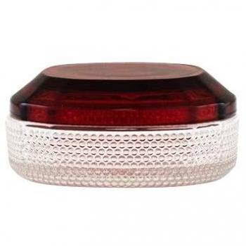 Normann Copenhagen Tarro de Cristal Rojo Oscuro, 12,2 x 12,2 x 5,1 cm