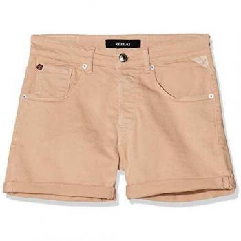 REPLAY Wa611 .000.8069333 Pantalones Cortos, Beige
