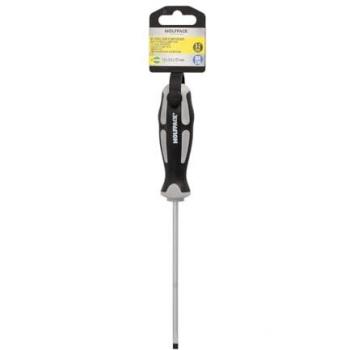 Destornillador Plano Vaciado Acero S2 con Mango TPR Bimaterial - 1,0 x Ø 5,0 x 125 mm | Precisión y Fuerza