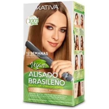 KATIVA Kit Alisado Brasileño Vegano - Tratamiento Alisado Profesional En Casa - Hasta 12 Semanas De
