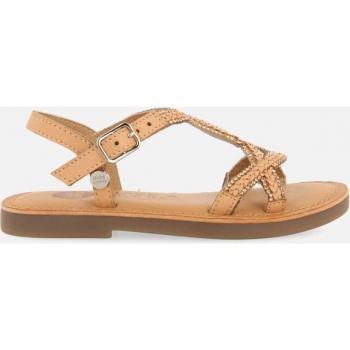 Sandalias de niña Gioseppo Scio en color beige con detalles de pedrería y trenzados