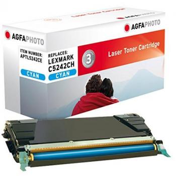 Toner Agfaphoto APTL5242CE, 7000 Páginas, Compatible con Lexmark C524, C532DN, C532n, C534DN, C534DTN, C534N, Color C