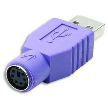 CABLEPELADO Adaptador USB a PS2 para Teclado Morado