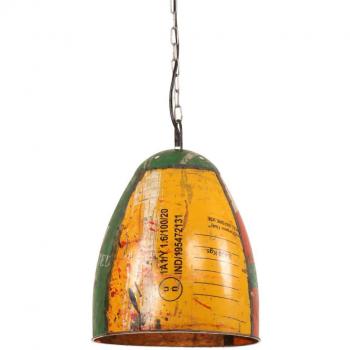 Lámpara colgante industrial redonda multicolor E27 25 W 32 cm
