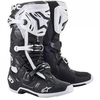 Alpinestars Tech 10 Black-White Motocross Boots