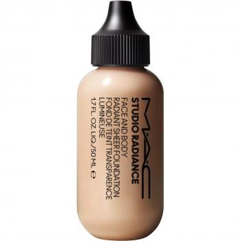 MAC Cosmetics Studio Radiance Face and Body Radiant Sheer Foundation, lightweight foundation for face and body, shade N0, 50 ml