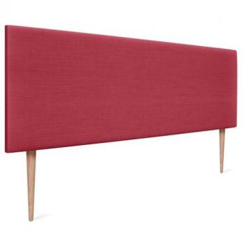 Cabecero Tapizado de Lino Natural Rojo 145x105cm con Patas para Camas 120/135/140 - Diseño Moderno