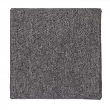 Amoiu 38 x 38 x 38cm Baúl Puff Taburete Plegable de Almacenamiento Escabel, Mesita de Café Asiento Cómodo Relleno de Esponja, Tejido Lino Color Gris