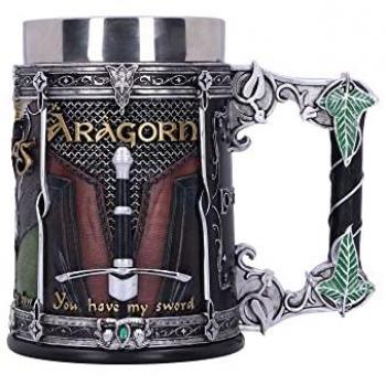 Jarra de cerveza Nemesis Now B5872V2 con licencia oficial de Lord of The Rings, diseño de La Comunidad del Anillo, altura de 15,5 cm