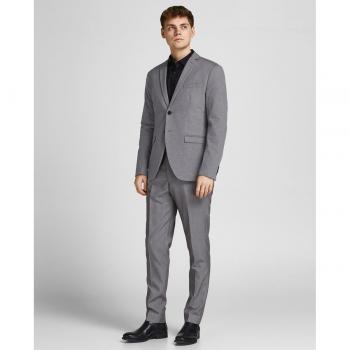 Jack & Jones Men's Light Grey Melange Super Slim Fit Chino Pants