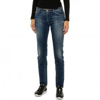 Armani-Pantalones largos tejanos efecto gastado 3Y5J28-5D1MZ mujer