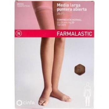 Farmalastic Media Larga Compresión Normal Puntera Abierta Camel T-M