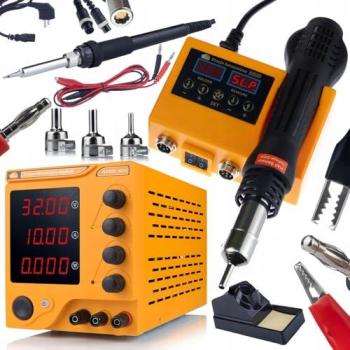 Kit de Soldadura 2 en 1 con Fuente de Alimentación AmpRush RARES-3210 32V 10A – Control de Precisión | Sistema de Seguridad ROSFIX PROTECT