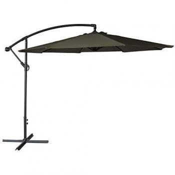 Parasol excéntrico Oahu 3,50m gris - Happy Garden