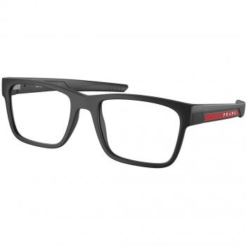 Prada Linea Rossa PS02PV 1BO1O1 Men's Eyeglasses Black Size 55 - Blue Light Block Available