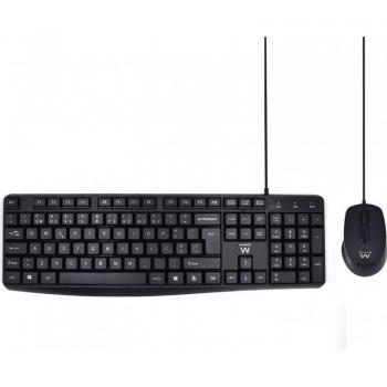 SET DE TECLADO Y RATÓN EWENT CON ESCRITURA SILENCIOSA, DISEÑO PT