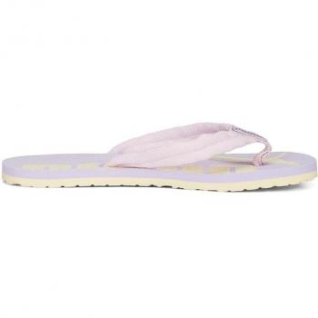 Chanclas Puma Epic Flip v2 Jr color rosa malva y amarillo con logo Puma
