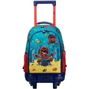 Mochila Escolar con Ruedas Totto Wiid Pequeña Verde