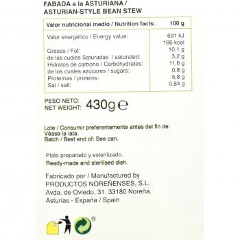 La cocina de Mamina Sara Fabada a la Asturiana - 430 gr