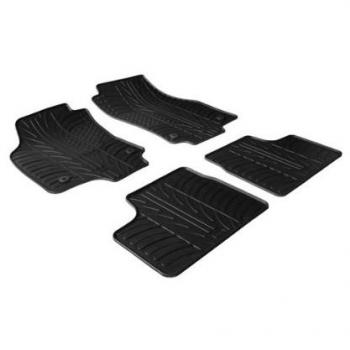 Alfombrillas de goma Gledring 0338 para Skoda Octavia III 2013-2020 (T perfil 4 piezas + clips de montaje)