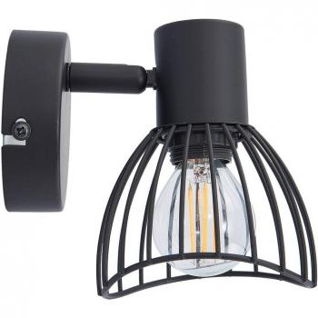 Plafón Lindby Piena, negro, 1 luz, metal, Ø 9,3 cm