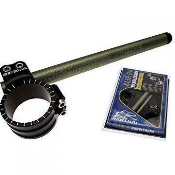 Renthal Semimanillar Clip-On Original Ø52mm Negro-Dorado +0mm de altura +40mm/7°