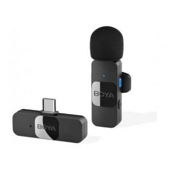 Boya BY-V10 Ultra-Compact Wireless Lavalier Microphone for Android and USB-C Devices