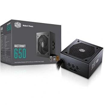 Cooler Master MasterWatt 650 EU Fuentes de alimentación, Semi-Fanless Modular, 80 Plus Bronze, 650 W, MPX-6501-AMAAB-EU