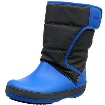 Crocs LodgePoint Snow Boot Kids, Botas de Nieve Unisex Niños, Gris