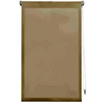 Blindecor Liso - Aure “SIN HERRAMIENTAS”. Estor enrollable Traslúcido, marrón claro, 42X180 cm