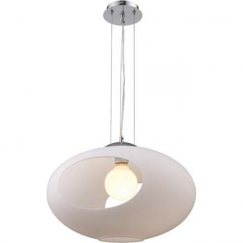 Lámpara colgante moderna blanca con pantalla de leche 1 luz E27