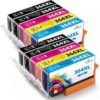 Q-image 364XL Cartucho de Tinta Compatible para HP 364 364XL para HP Photosmart 5510 5520 5524 6510 6520 7510 7520, Deskjet 3070A 3520, OfficeJet 4620 4622