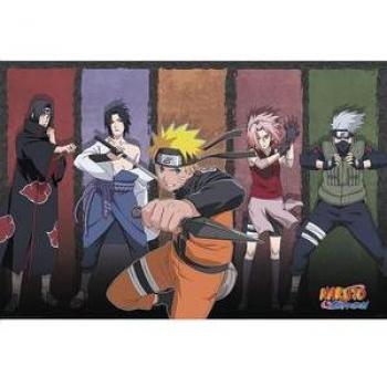 Póster Naruto Shippuden y aliados 61x91.5 cm - Decora Tu hogar