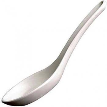 CUCHARA DE MELAMINA BLANCA 13.5 CM X 4.5 CM